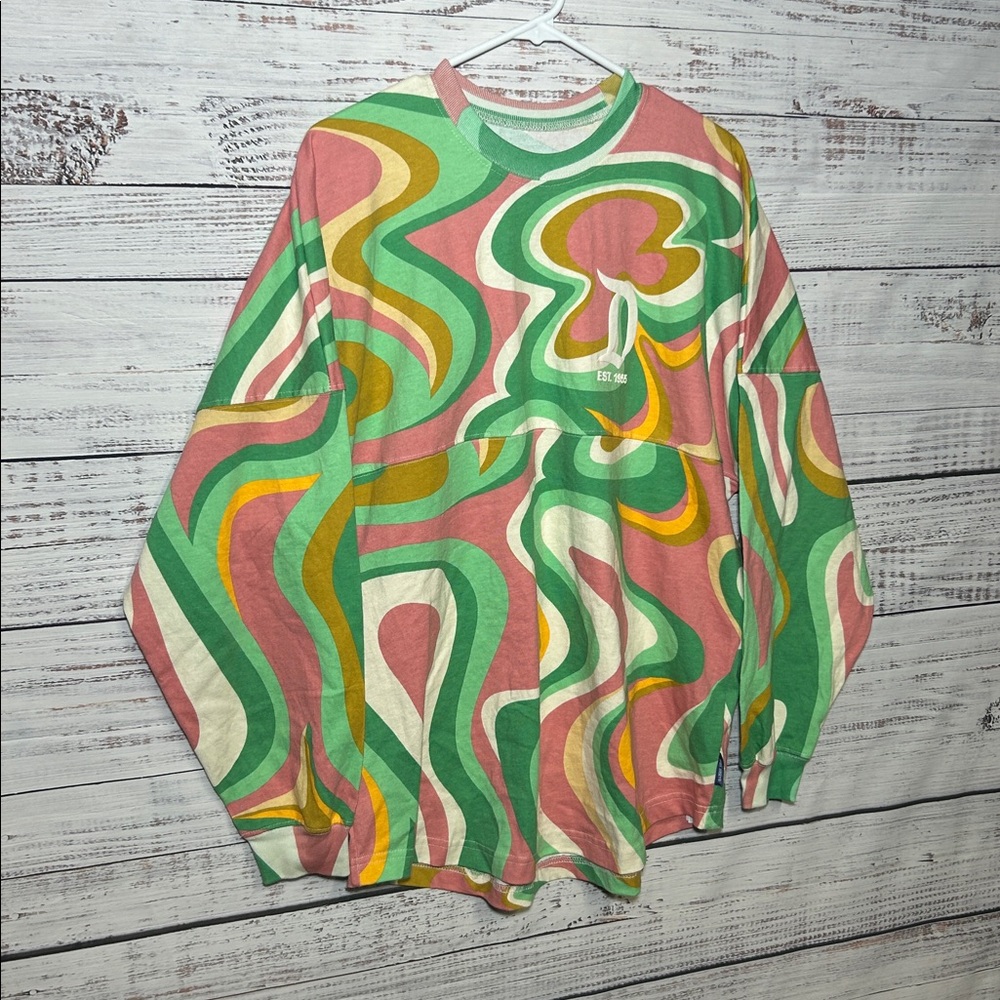 Disney spirit Jersey Multicolor Swirl Long Sleeve Tee - Picture 6 of 10